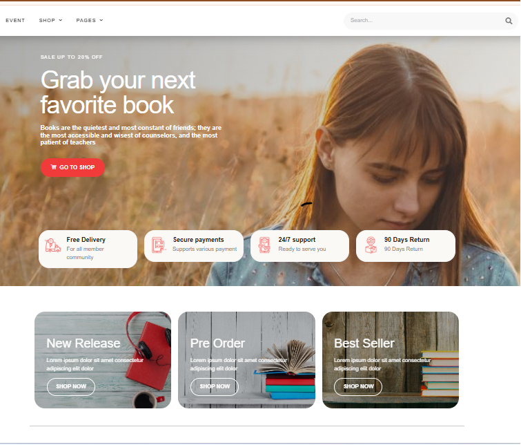 Author & Publisher Website Design | Book Store Website Portfolio