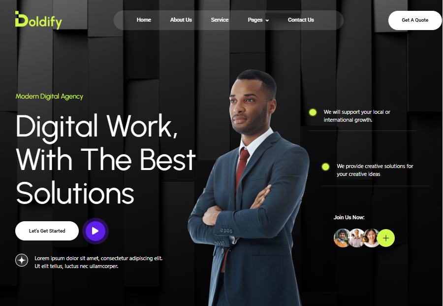 Boldify – Digital Agency Website Portfolio